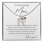 To My Loving Mom | Engraved Baby Feet Necklace with Birthstones