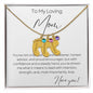 To My Loving Mom | Engraved Baby Feet Necklace with Birthstones