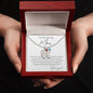To My Loving Mom | Engraved Baby Feet Necklace with Birthstones