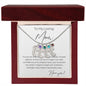 To My Loving Mom | Engraved Baby Feet Necklace with Birthstones