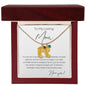 To My Loving Mom | Engraved Baby Feet Necklace with Birthstones
