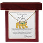 To My Loving Mom | Engraved Baby Feet Necklace with Birthstones