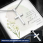 To Granddaughter, Daughter | Personalized Cross Necklace