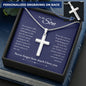 To Son | Personalized Steel Cross Necklace