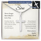 To Son from Mom | Personalized Cross Necklace