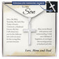 To Son from Mom and Dad | Personalized Cross Necklace