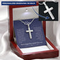 To Son | Personalized Steel Cross Necklace