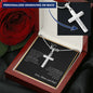 To Son from Mom and Dad | Personalized Steel Cross Necklace
