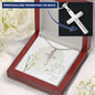 To Granddaughter, Daughter | Personalized Cross Necklace