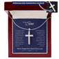 To Son | Personalized Steel Cross Necklace