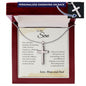 To Son from Mom and Dad | Personalized Cross Necklace