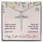 John and Luke Verse, Easter | CZ Cross Necklace