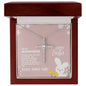 To Granddaughter for Easter | CZ Cross Necklace