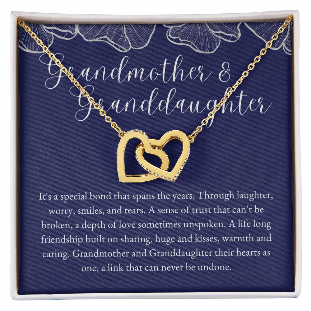 To Granddaughter from Grandmother | Interlocking Hearts Necklace