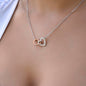 To Mom, Mommy, Mother's Day | Interlocking Hearts Necklace
