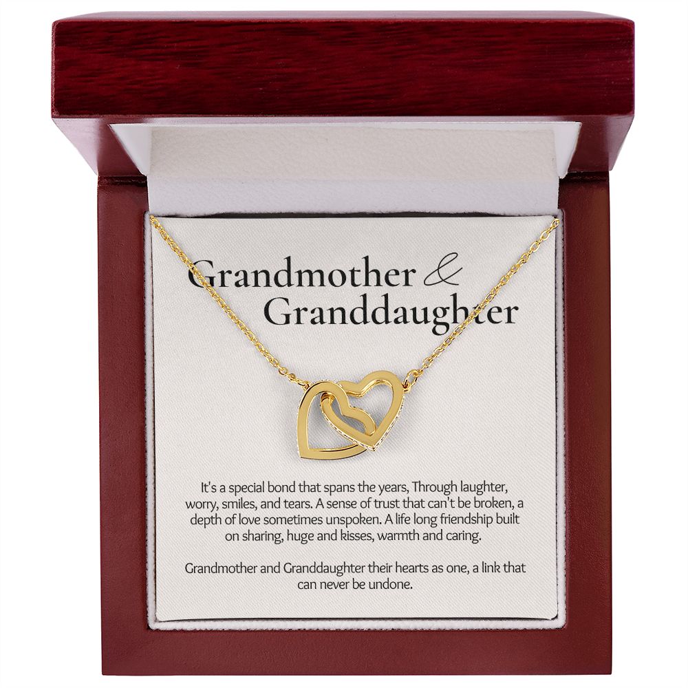 To Granddaughter from Grandmother | Interlocking Hearts Necklace