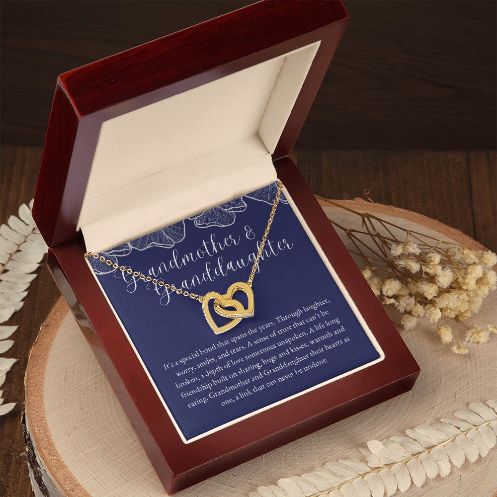 To Granddaughter from Grandmother | Interlocking Hearts Necklace