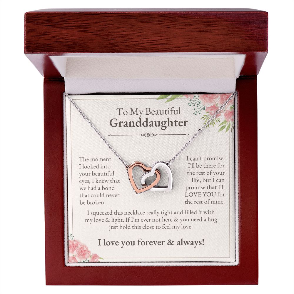 To Granddaughter from Grandmother | Interlocking Hearts Necklace