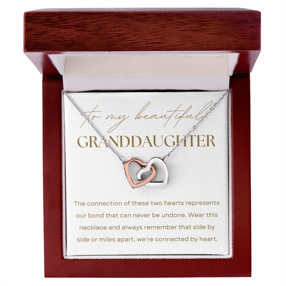 To Granddaughter from Grandmother | Interlocking Hearts Necklace