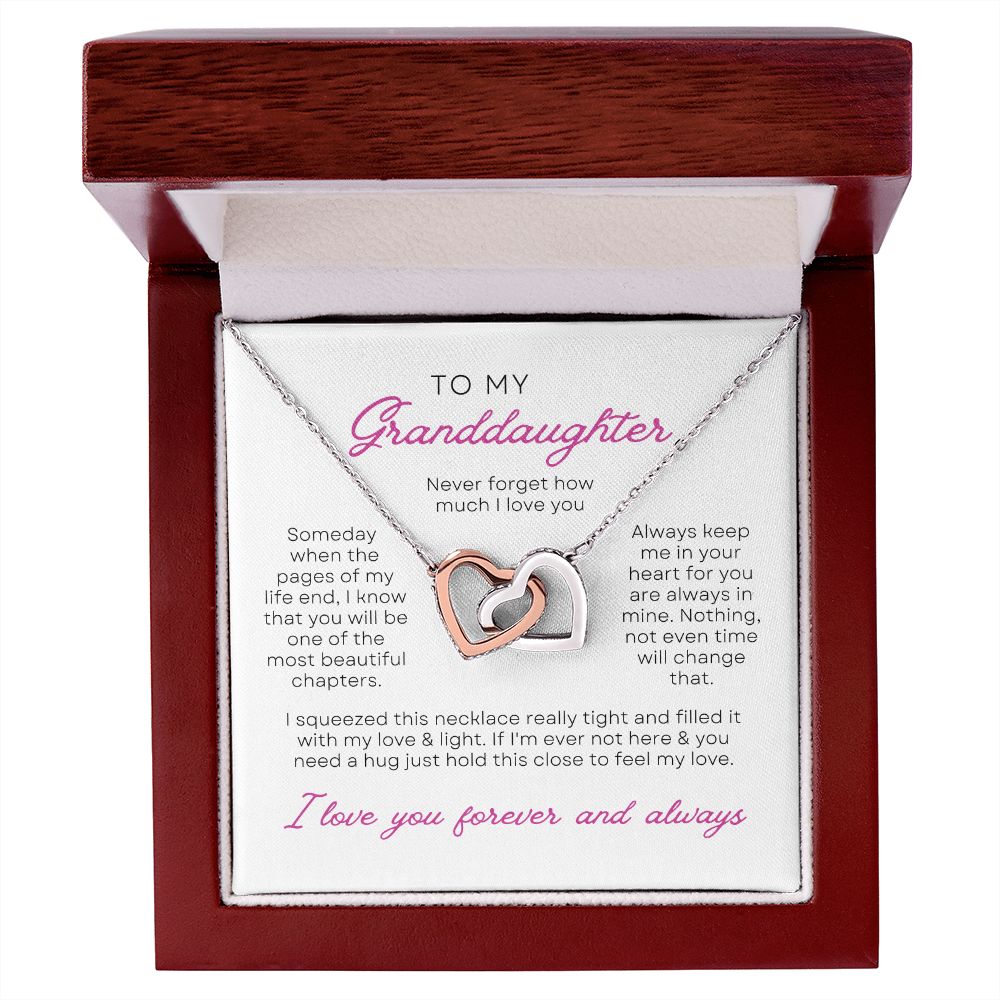 To Granddaughter from Grandmother | Interlocking Hearts Necklace