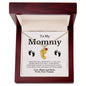 To Mommy, Mom | Engraved Baby Feet Necklace with Birthstones