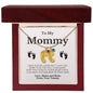 To Mommy, Mom | Engraved Baby Feet Necklace with Birthstones