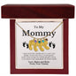 To Mommy, Mom | Engraved Baby Feet Necklace with Birthstones