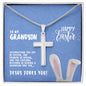 To Grandson for Easter | Cross Necklace