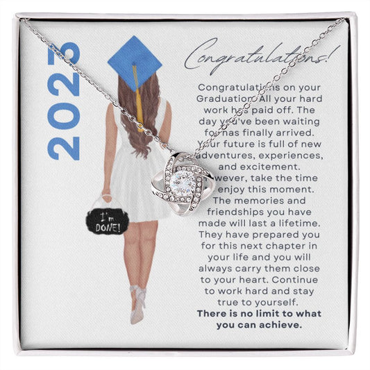 To Daughter or Granddaughter for Graduation with Art | Love Knot Necklace