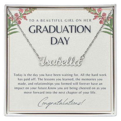 To Daughter, Granddaughter for Graduation | Personalized Name Necklace