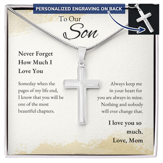 To Son from Mom | Personalized Cross Necklace