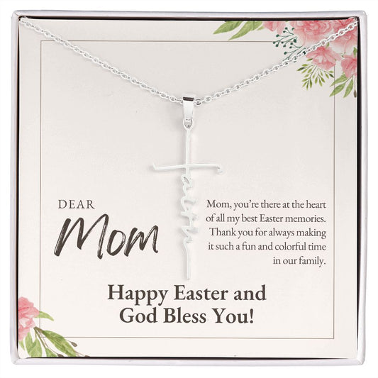 To Mom for Easter | Faith Cross Necklace