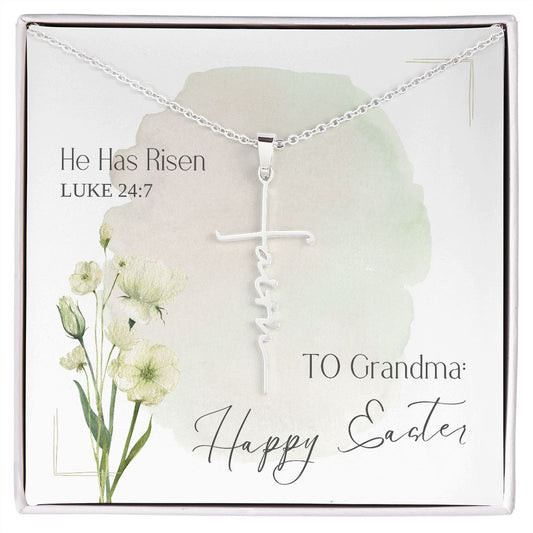 He Has Risen, Easter | Faith Cross Necklace