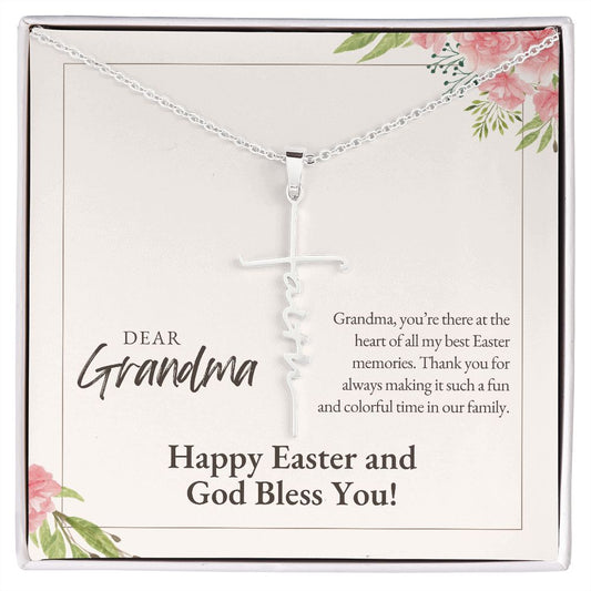 To Grandma for Easter | Faith Cross Necklace