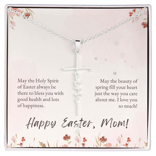To Mom for Easter | Faith Cross Necklace