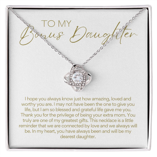 To Step Daughter | Love Knot Necklace