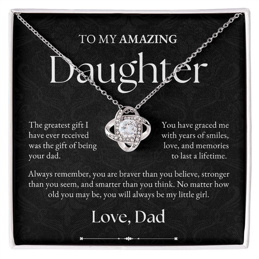 To Daughter from Dad | Love Knot Necklace