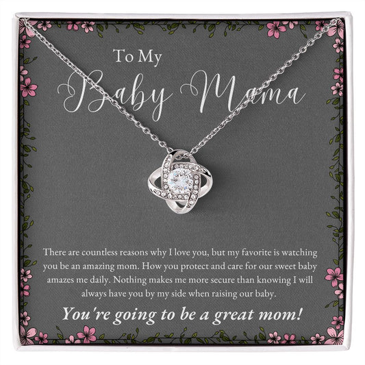 To Baby Mama, Wife | Love Knot Necklace