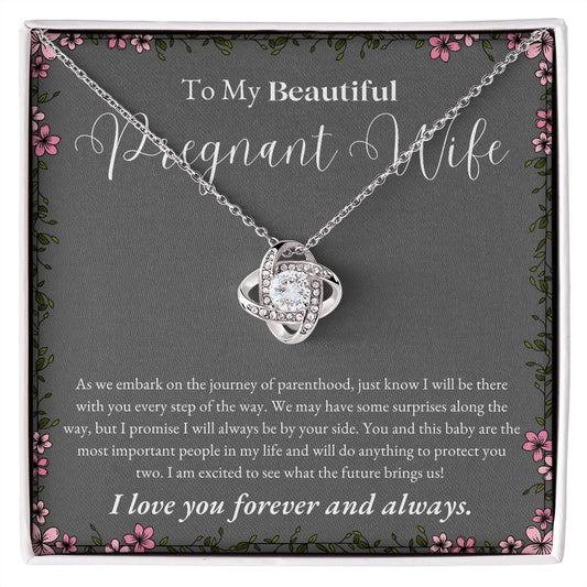 To Pregnant Wife | Love Knot Necklace