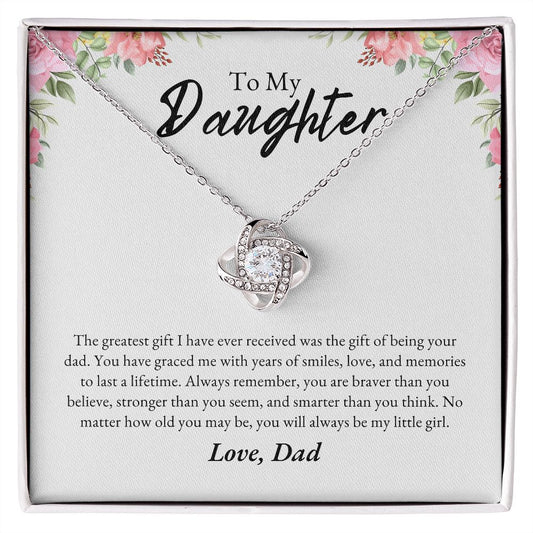 To Daughter from Dad | Love Knot Necklace