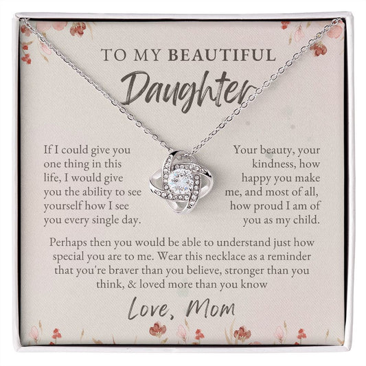 To Daughter from Mom | Love Knot Necklace