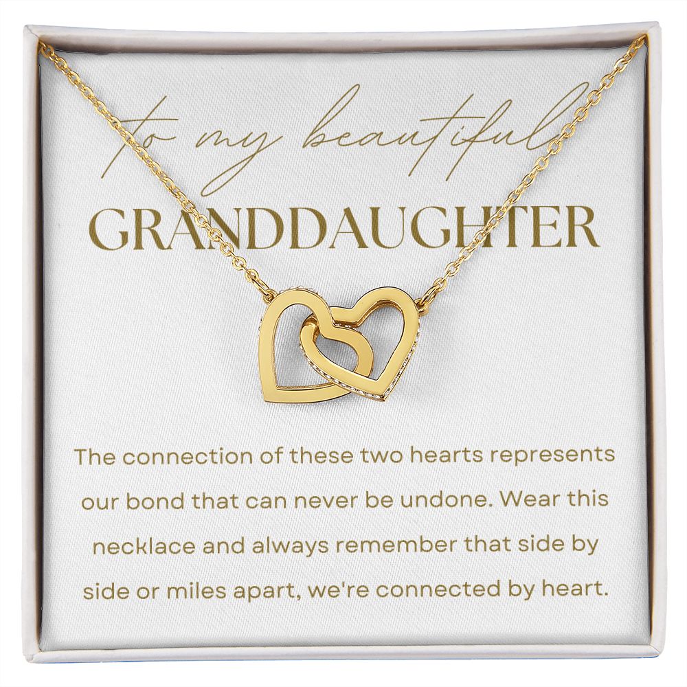 To Granddaughter from Grandmother | Interlocking Hearts Necklace