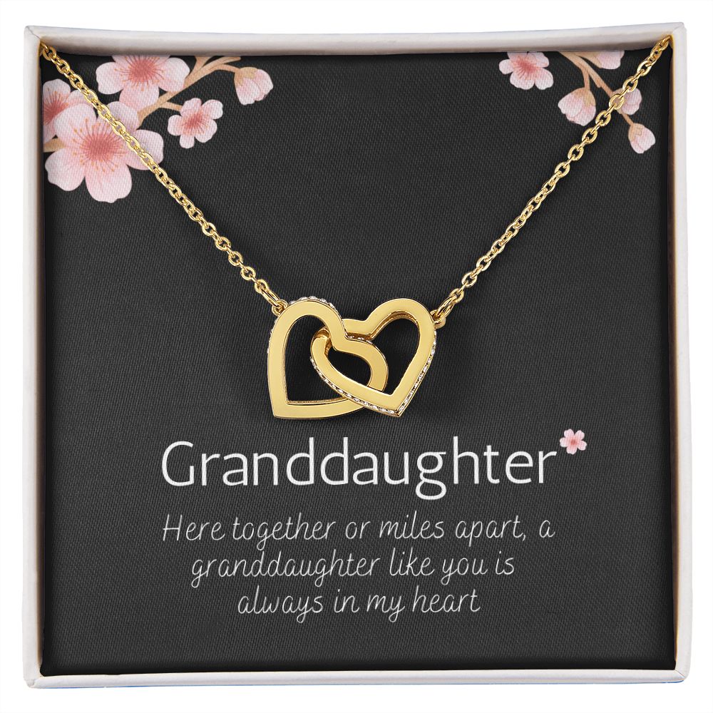 To Granddaughter from Grandmother | Interlocking Hearts Necklace