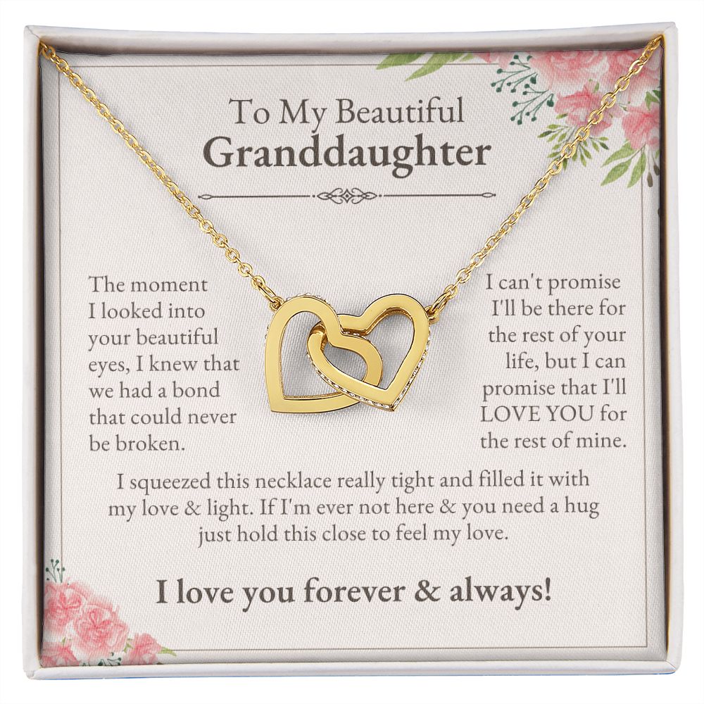 To Granddaughter from Grandmother | Interlocking Hearts Necklace