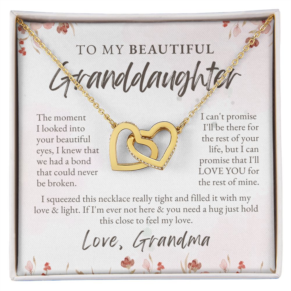 To Granddaughter from Grandmother | Interlocking Hearts Necklace