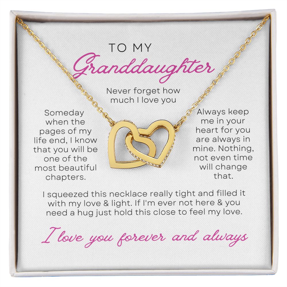 To Granddaughter from Grandmother | Interlocking Hearts Necklace