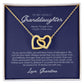 To Granddaughter from Grandmother | Interlocking Hearts Necklace