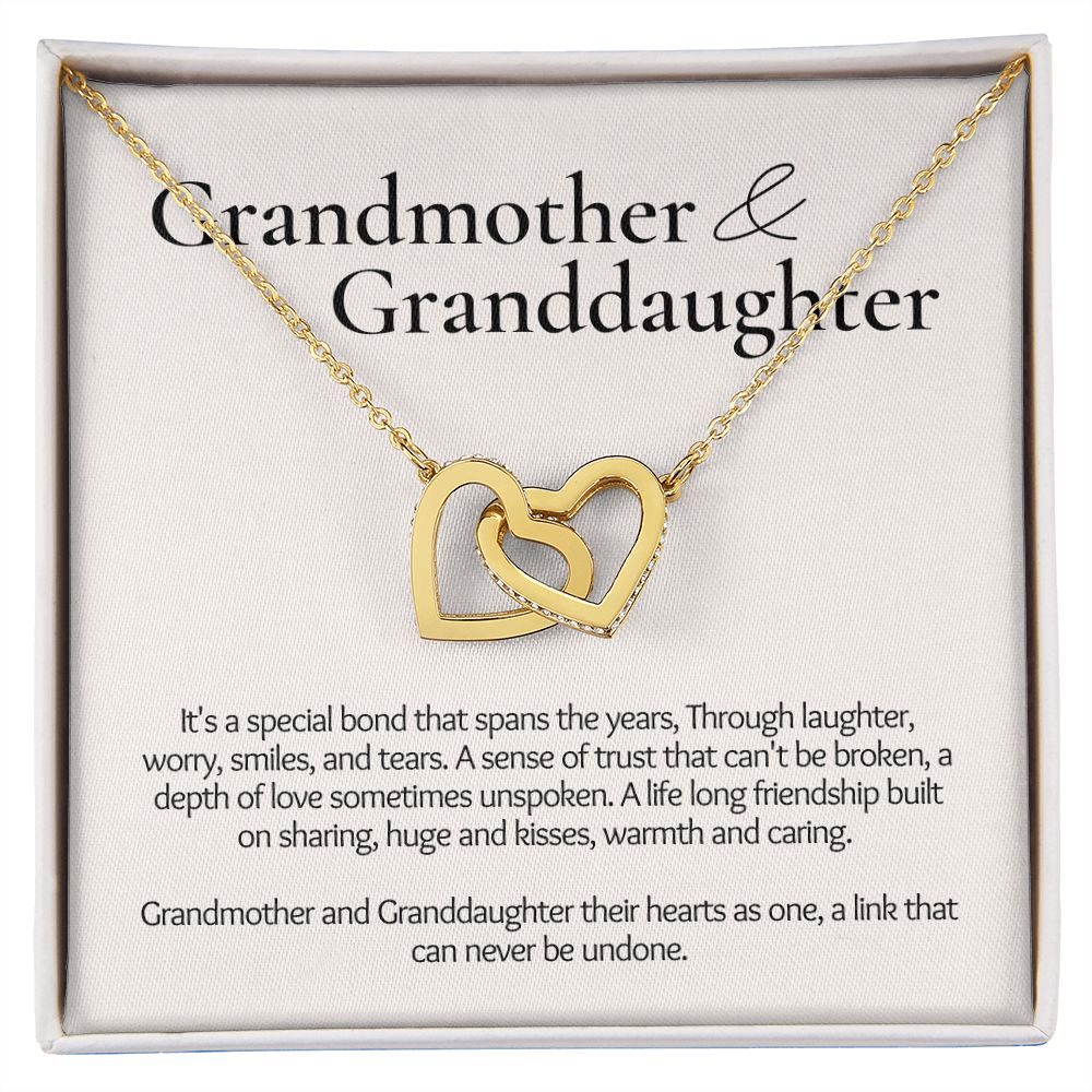 To Granddaughter from Grandmother | Interlocking Hearts Necklace