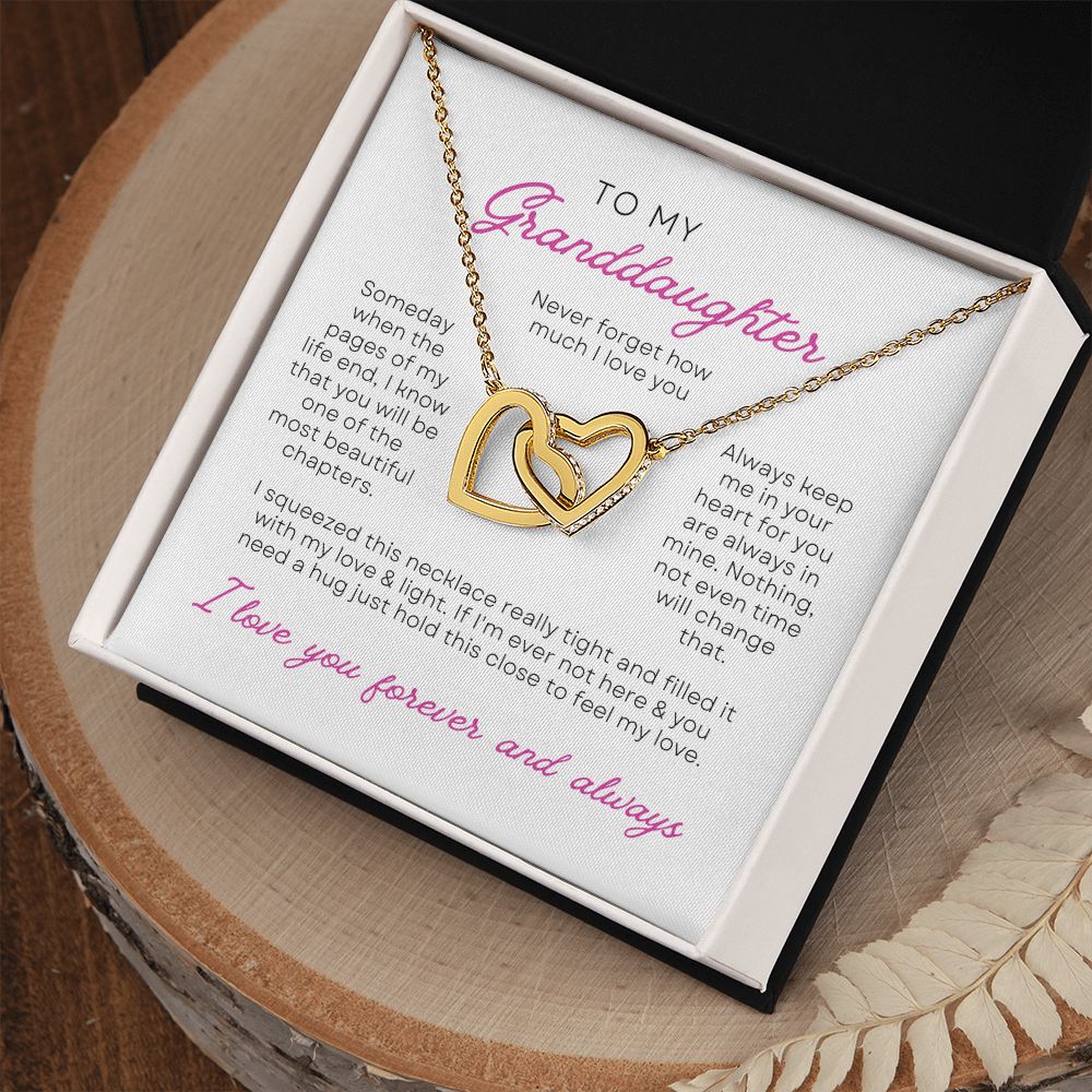 To Granddaughter from Grandmother | Interlocking Hearts Necklace