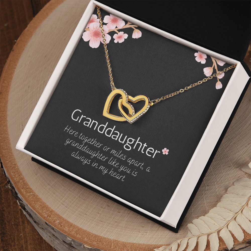 To Granddaughter from Grandmother | Interlocking Hearts Necklace